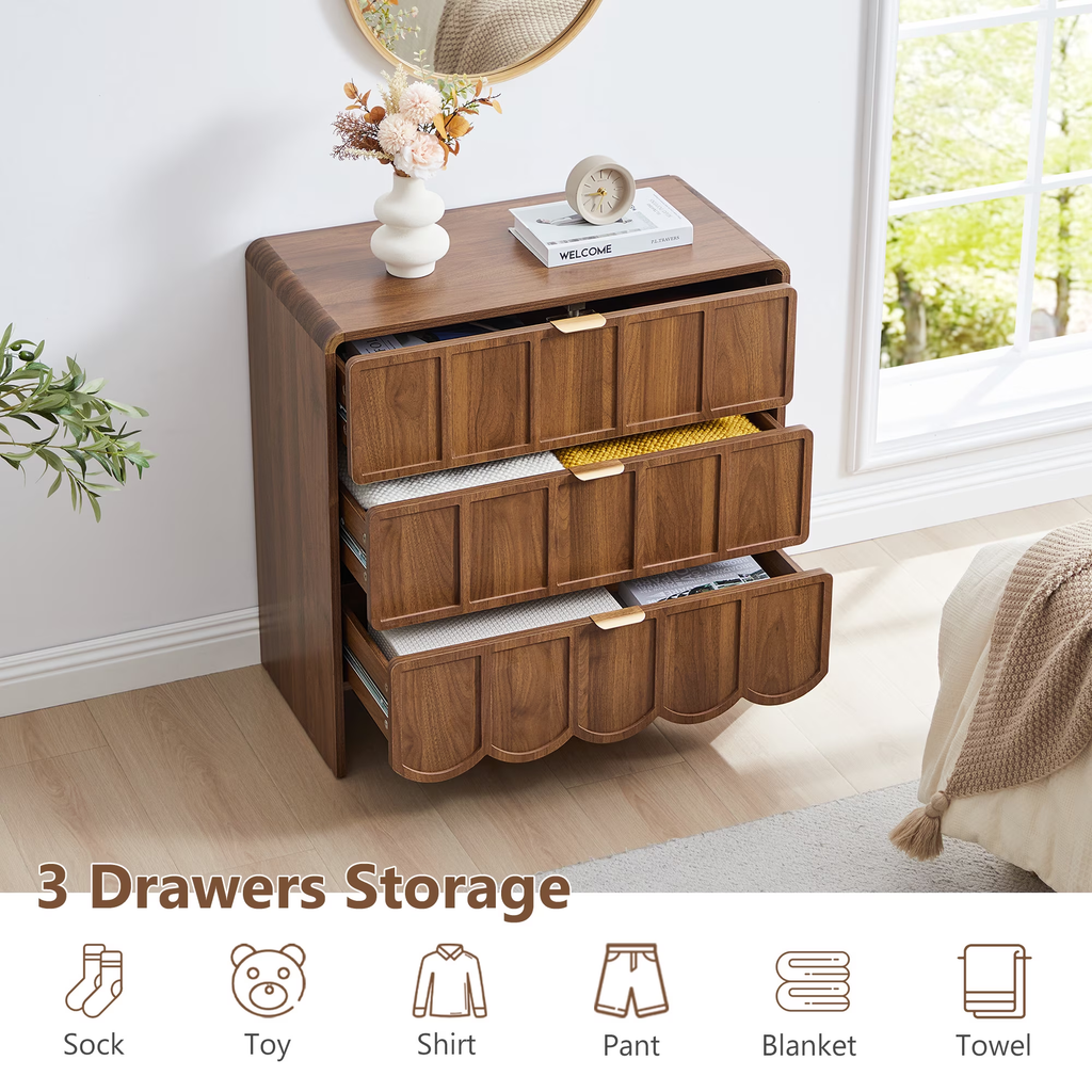 Weselon 3 Drawer Dresser for Bedroom