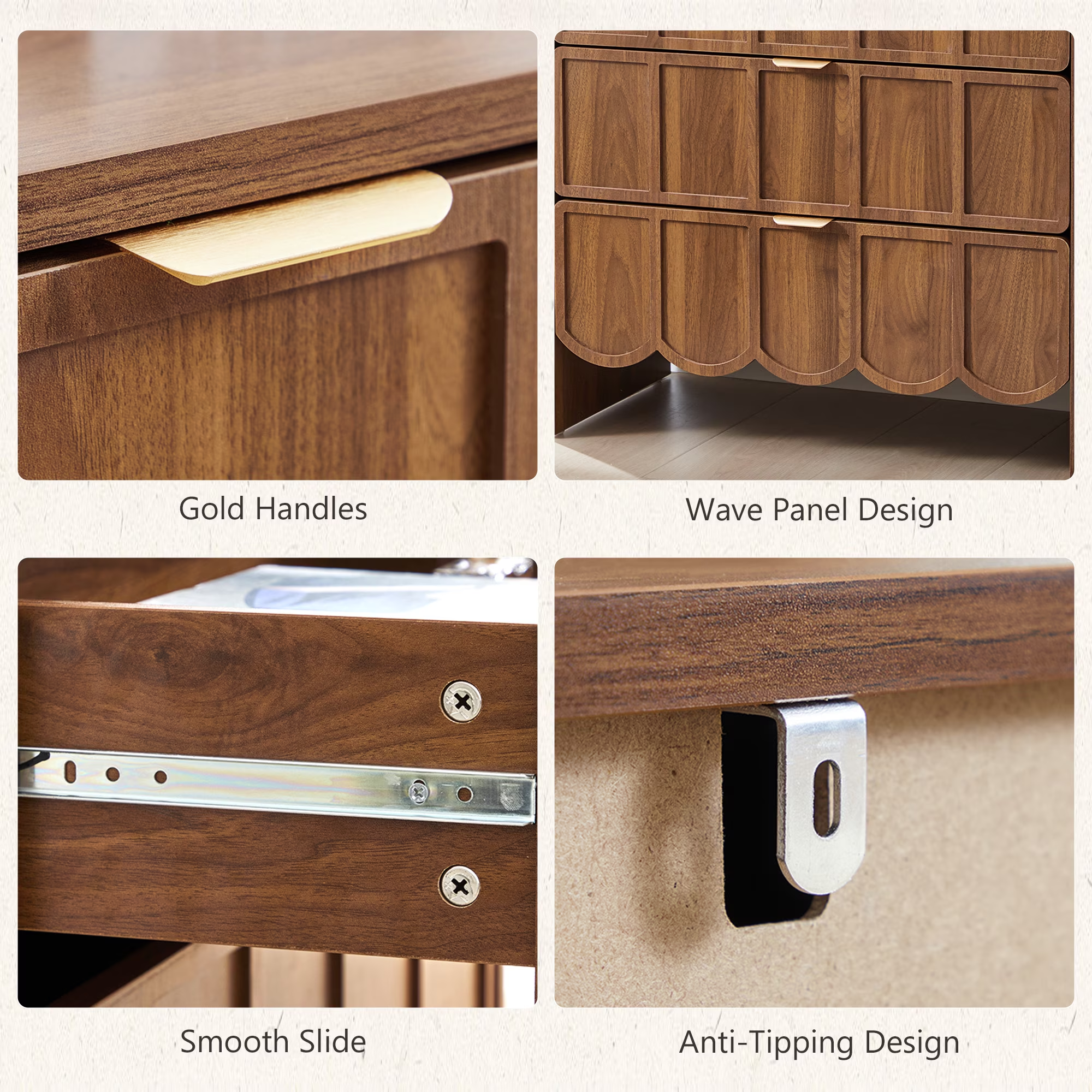 Weselon 3 Drawer Dresser for Bedroom